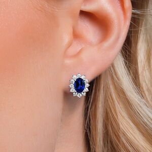 Princess Diana/Kate Middleton Gemstone/Birthstone stud earrings